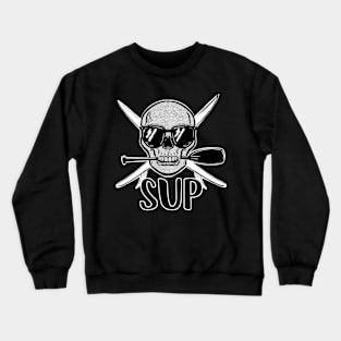 SUP Stand Up Paddle Board Skull Crewneck Sweatshirt